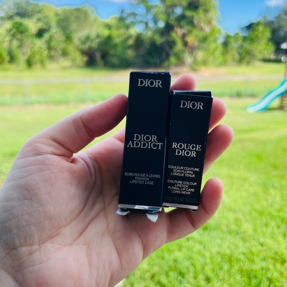 NEW - Dior Black and Pink Lipstick with Logo Case and 999 Dior Satin Lipstick - Picture 2 of 6